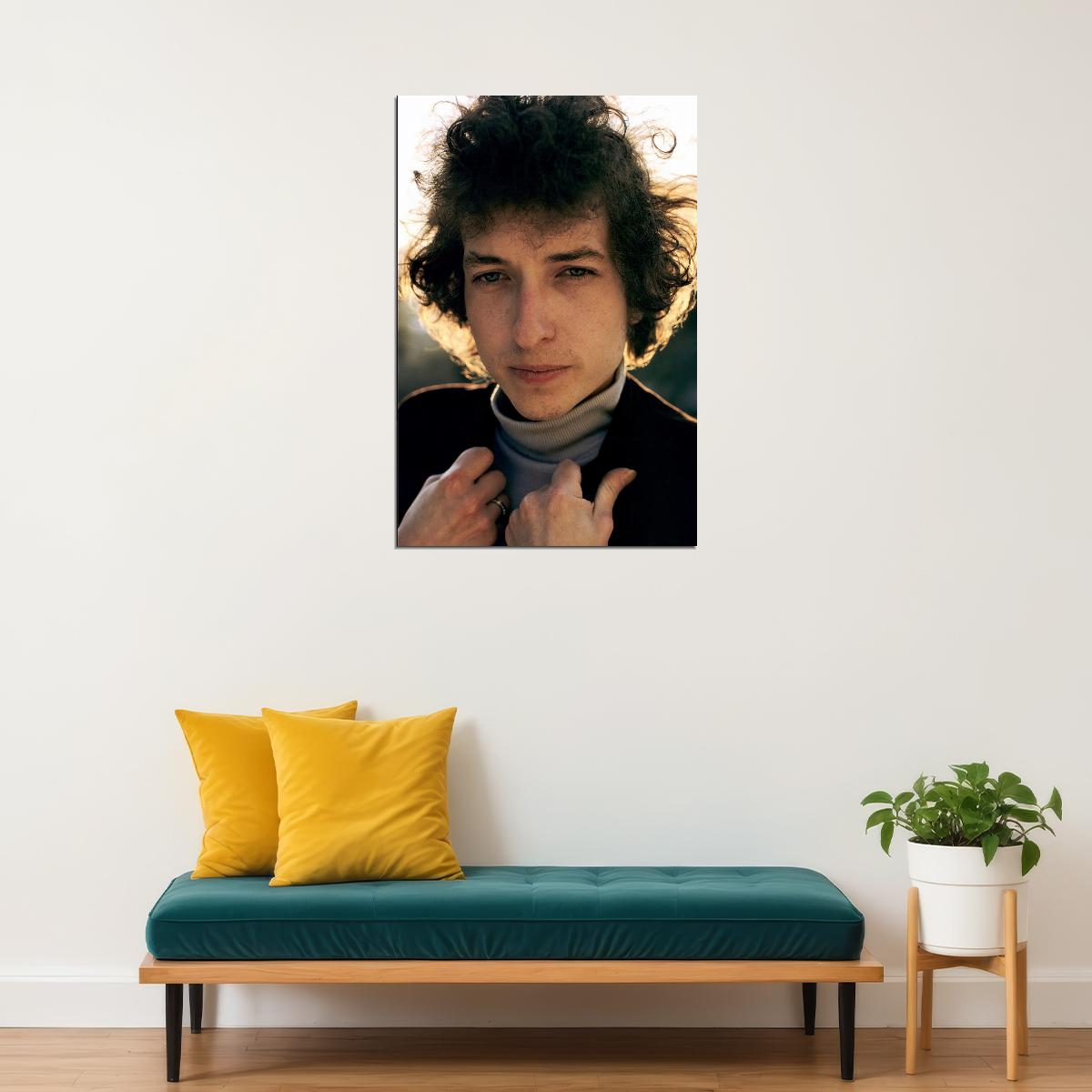 Bob Dylan Vintage Photo Poster 1960s Music Legend Wall Art