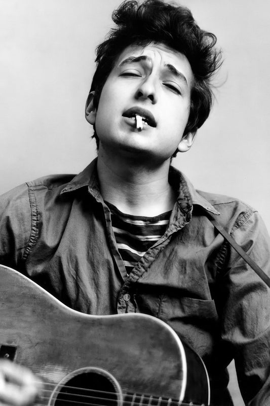 Bob Dylan Black And White Portrait Poster Folk Rock Icon Photo Print