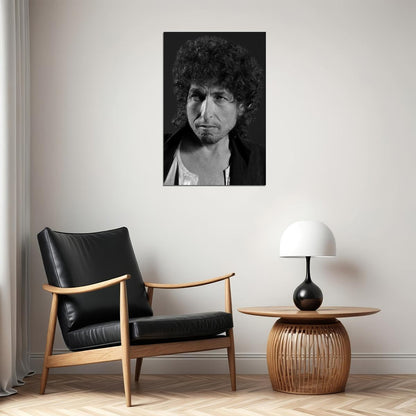 Bob Dylan Classic Portrait Poster Folk Music Legend Iconic 1970s Print