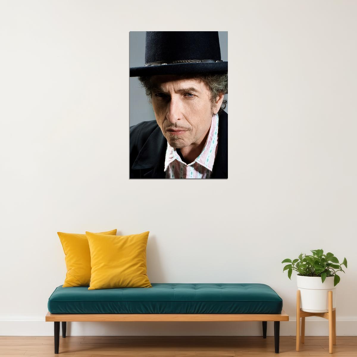 Bob Dylan Retro Style Photo Poster Legendary Music Artist Wall Art Print