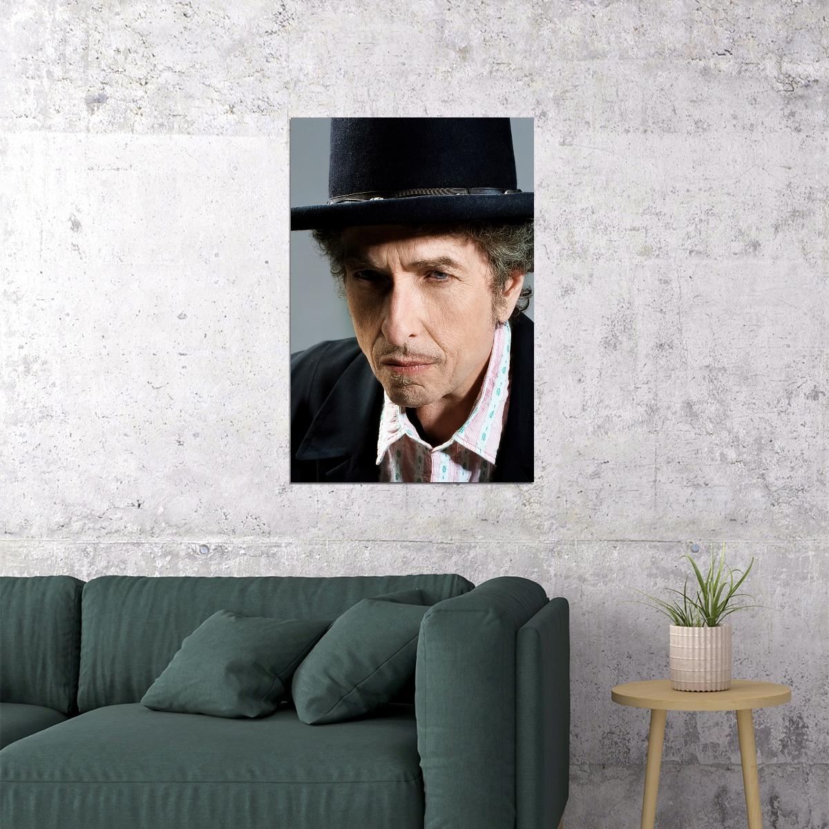 Bob Dylan Retro Style Photo Poster Legendary Music Artist Wall Art Print