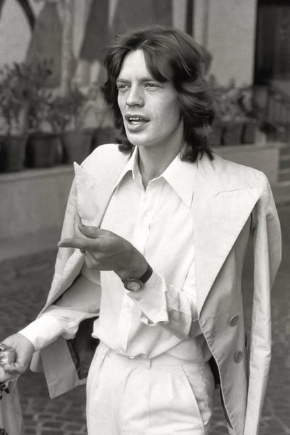 Mick Jagger Vintage 1970s Photo Poster Iconic Rock Star Print