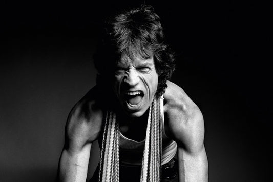 Mick Jagger Black And White Portrait Poster Iconic Music Artist Photo Print