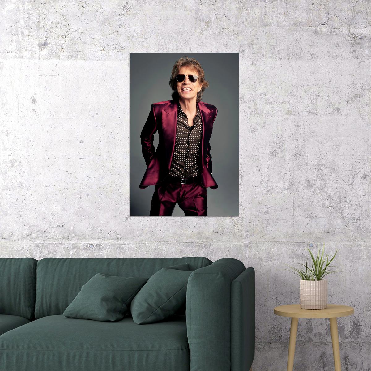 Mick Mick Jagger Modern Photo Poster Rock Legend Vintage Fashion Style Wall Art