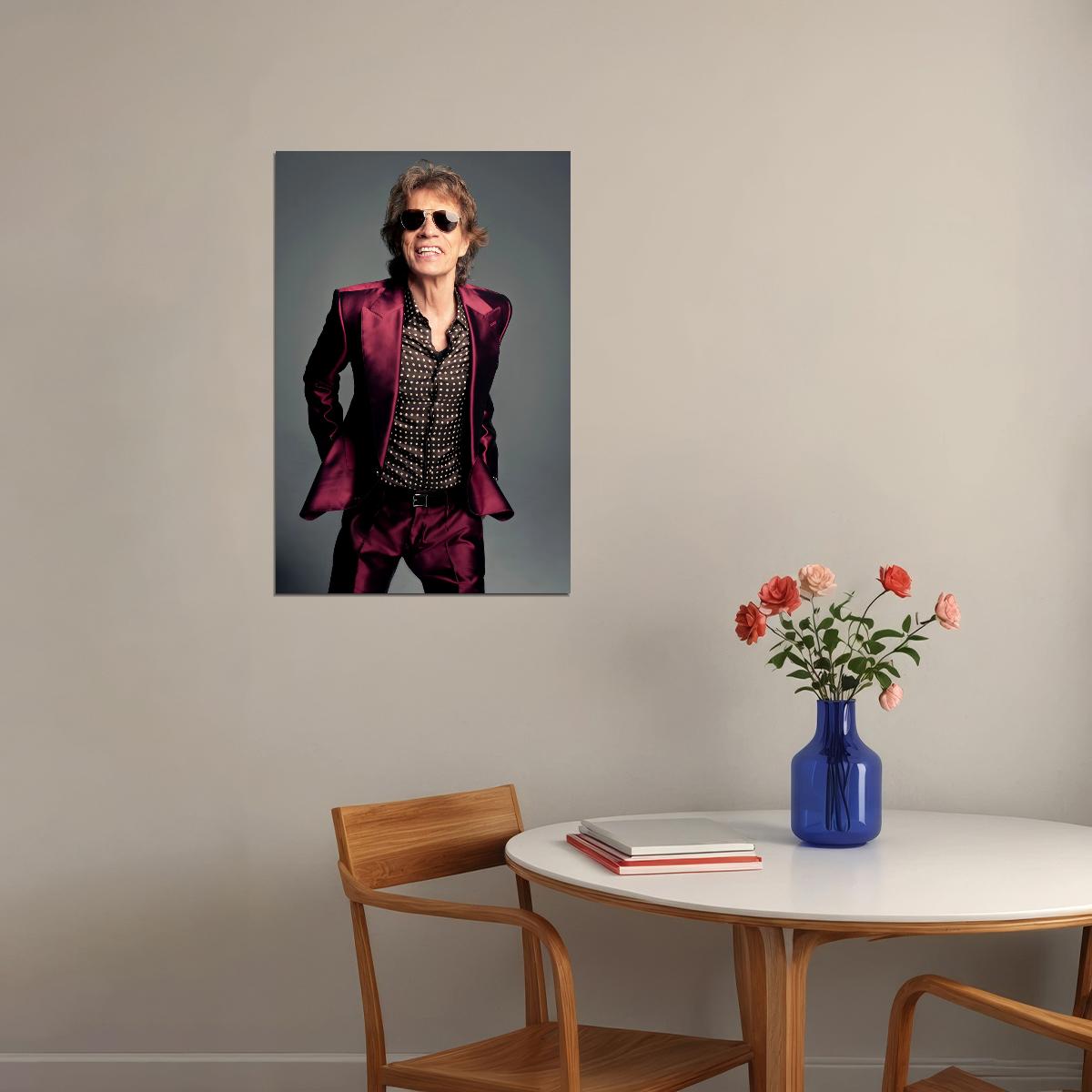 Mick Mick Jagger Modern Photo Poster Rock Legend Vintage Fashion Style Wall Art