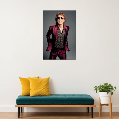 Mick Mick Jagger Modern Photo Poster Rock Legend Vintage Fashion Style Wall Art