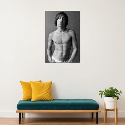 Iggy Pop Classic Portrait Poster Rock Icon 1970s Wall Art Photo Print