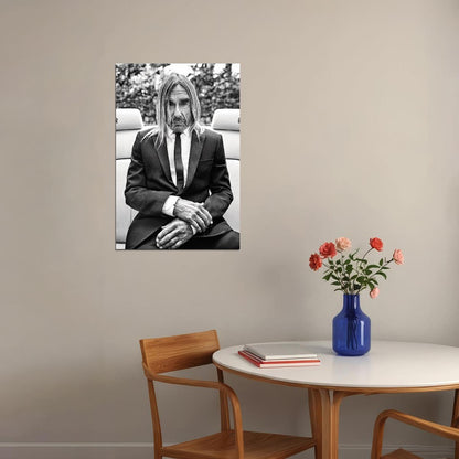 Iggy Pop Modern Photo Poster Punk Rock Icon Legendary Music Artist Print