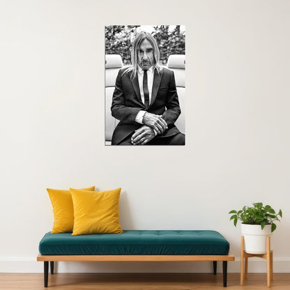 Iggy Pop Modern Photo Poster Punk Rock Icon Legendary Music Artist Print