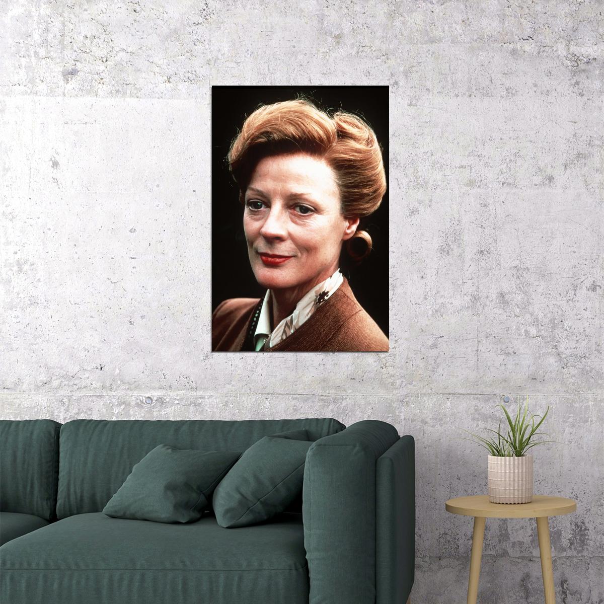 Maggie Smith Color Portrait Poster 1970s Legendary Actress Wall Art Photo Print