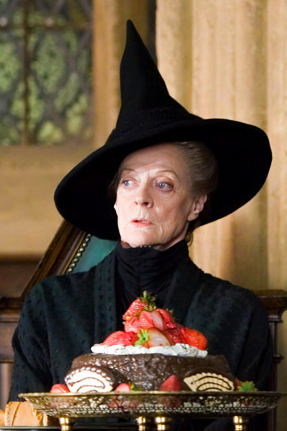 Maggie Smith Iconic Professor McGonagall Movie Poster Famous Actress Wall Art Print