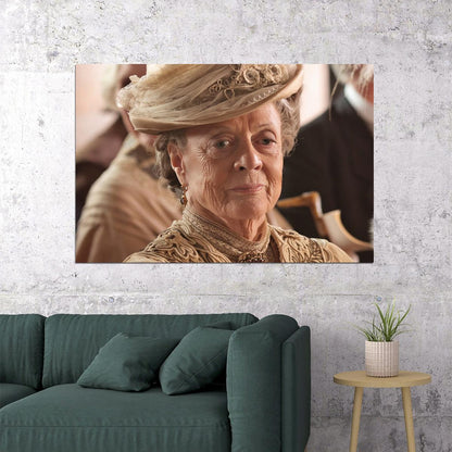 Maggie Smith Violet Crawley Downton Abbey Movie Poster Legendary Actress Wall Art Print