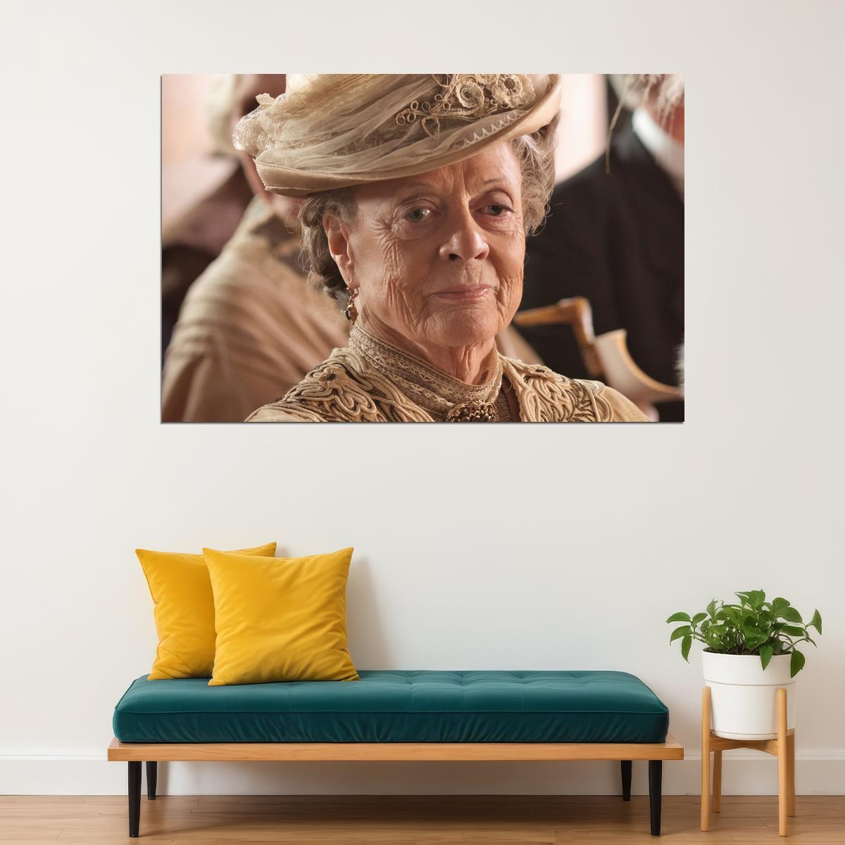 Maggie Smith Violet Crawley Downton Abbey Movie Poster Legendary Actress Wall Art Print