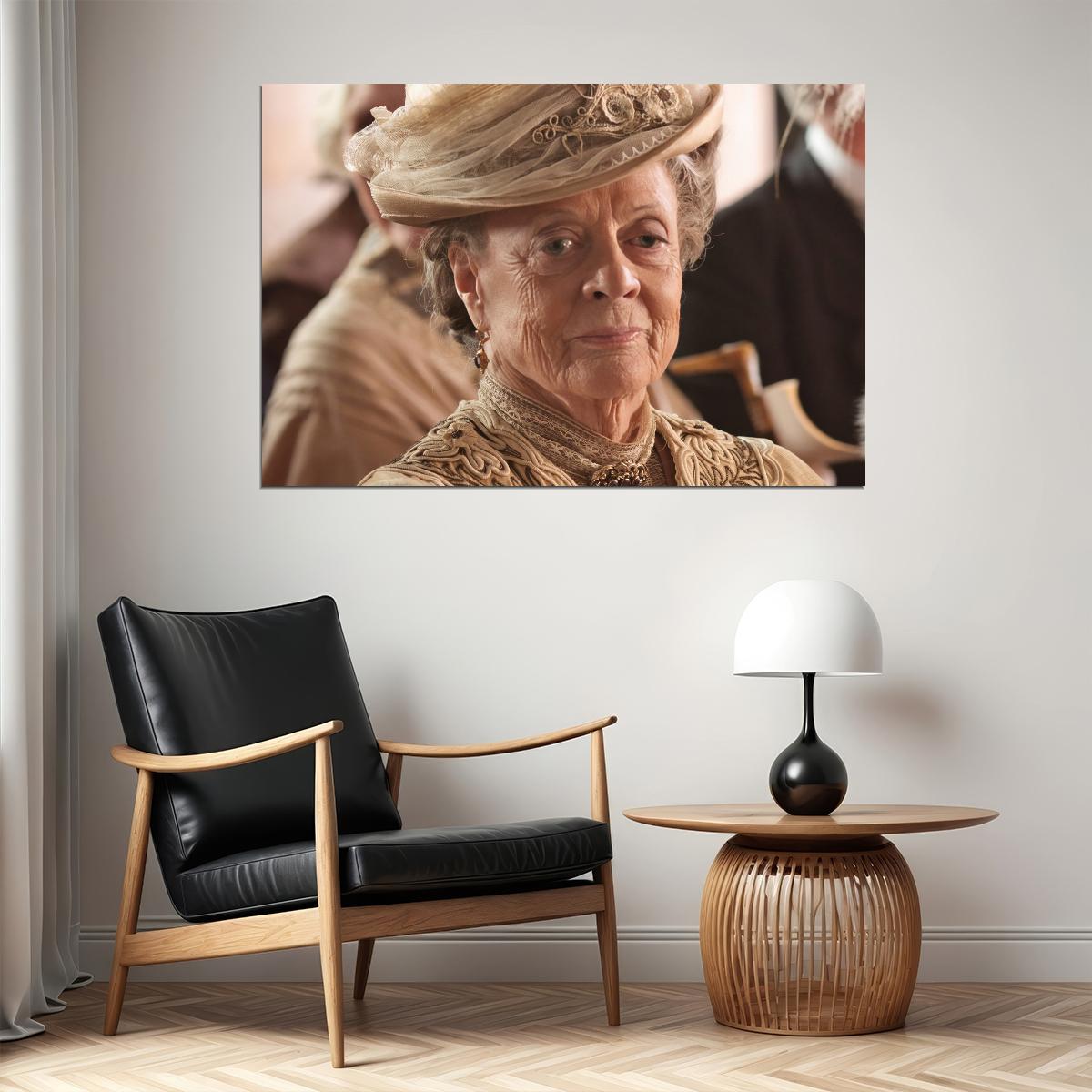 Maggie Smith Violet Crawley Downton Abbey Movie Poster Legendary Actress Wall Art Print