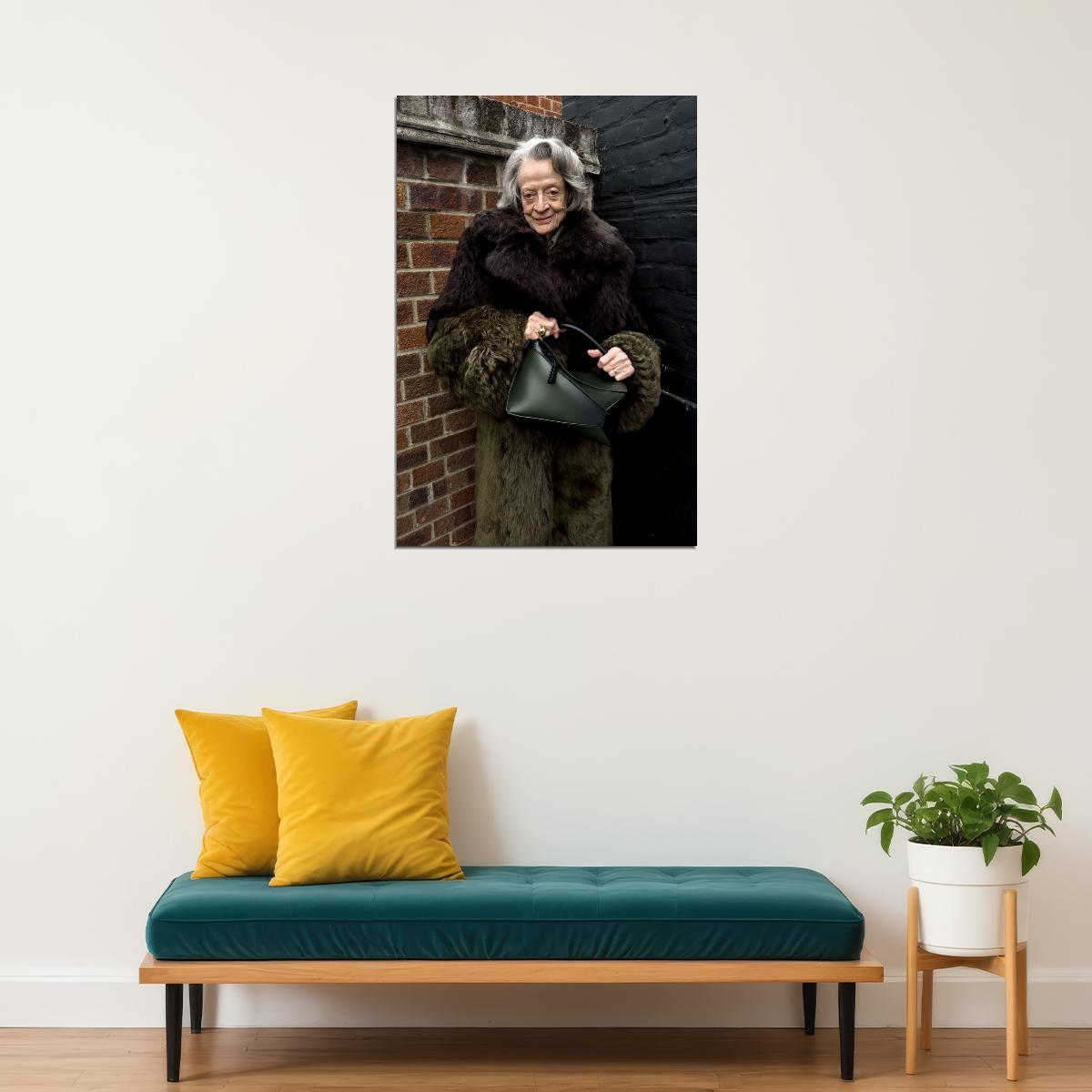 Maggie Smith Modern Portrait Photo Print Timeless British Actress Wall Art Poster