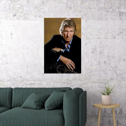 Roger Waters Modern Portrait Poster Rock Music Legendary Icon Wall Art Print Old Hollywood Aesthetic Wall Decor