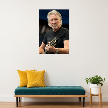 Roger Waters Modern Photo Portrait Poster Legendary Bassist Music Icon Recent Wall Art Print Old Hollywood Aesthetic Wall Decor