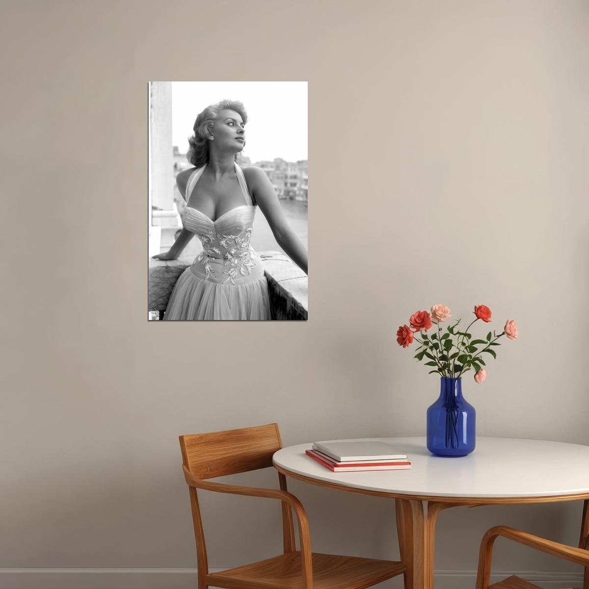 Poster - Sophia Loren 1950s Glamour Poster Iconic Italian Actress