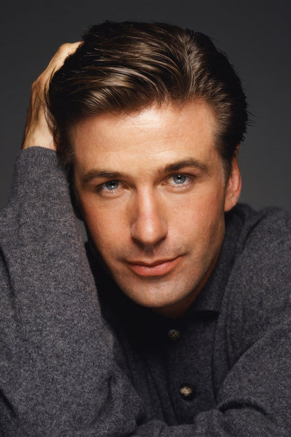 Alec Baldwin Elegant Portrait Poster Hollywood Actor Vintage Glamour Look Classic Wall Art Print Old Hollywood Aesthetic Wall Decor