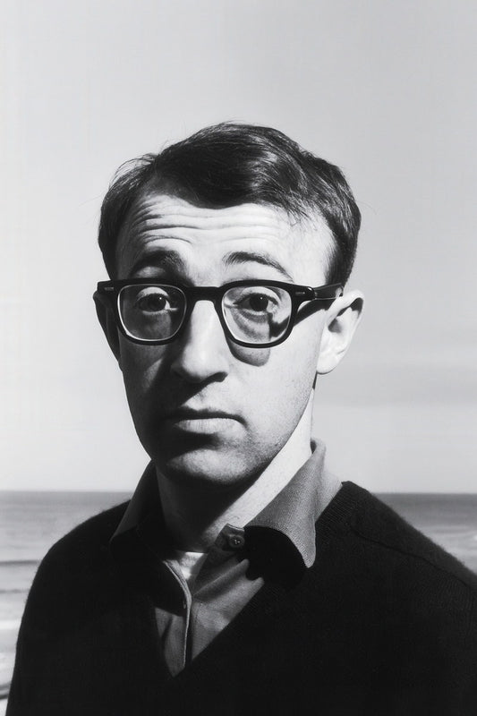 Woody Allen Classic Black And White Poster Iconic Hollywood Director Vintage Comedy Star Wall Art Print Old Hollywood Aesthetic Wall Decor