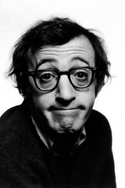 Woody Allen Retro Portrait Poster Legendary Filmmaker Vintage Look Classic Comedy Wall Art Print Old Hollywood Aesthetic Wall Decor