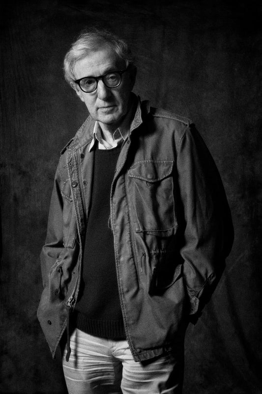 Woody Allen Modern Poster Legendary Filmmaker Vintage Black And White Comedy Icon Wall Art Print Old Hollywood Aesthetic Wall Decor