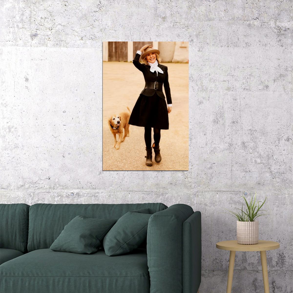 Diane Keaton Modern Portrait Poster Hollywood Legend Fashion Icon Glamorous Style Wall Art Print Old Hollywood Aesthetic Wall Decor