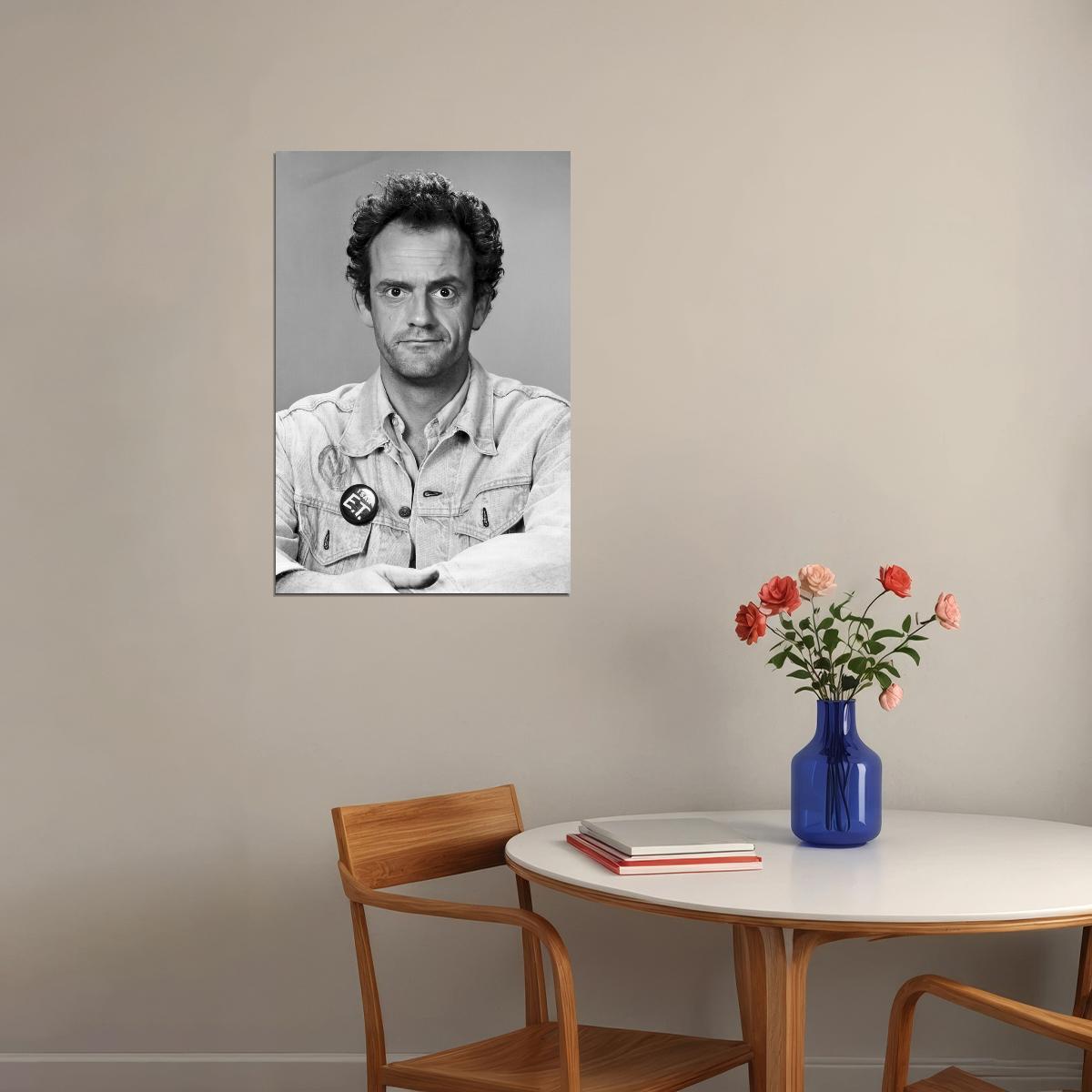 Christopher Lloyd Taxi TV Show Poster Jim Ignatowski Portrait 1970s Black And White Classic Sitcom Star Wall Art Print Old Hollywood Aesthetic Wall Decor