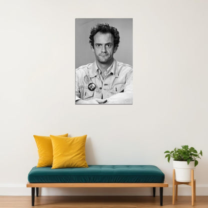 Christopher Lloyd Taxi TV Show Poster Jim Ignatowski Portrait 1970s Black And White Classic Sitcom Star Wall Art Print Old Hollywood Aesthetic Wall Decor