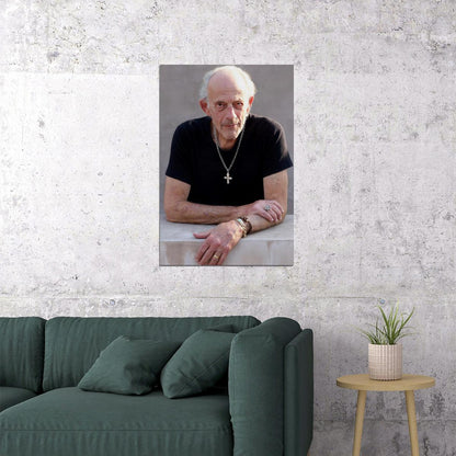 Christopher Lloyd Modern Portrait Poster Legendary Actor Recent Photo Classic Hollywood Icon Wall Art Print Old Hollywood Aesthetic Wall Decor