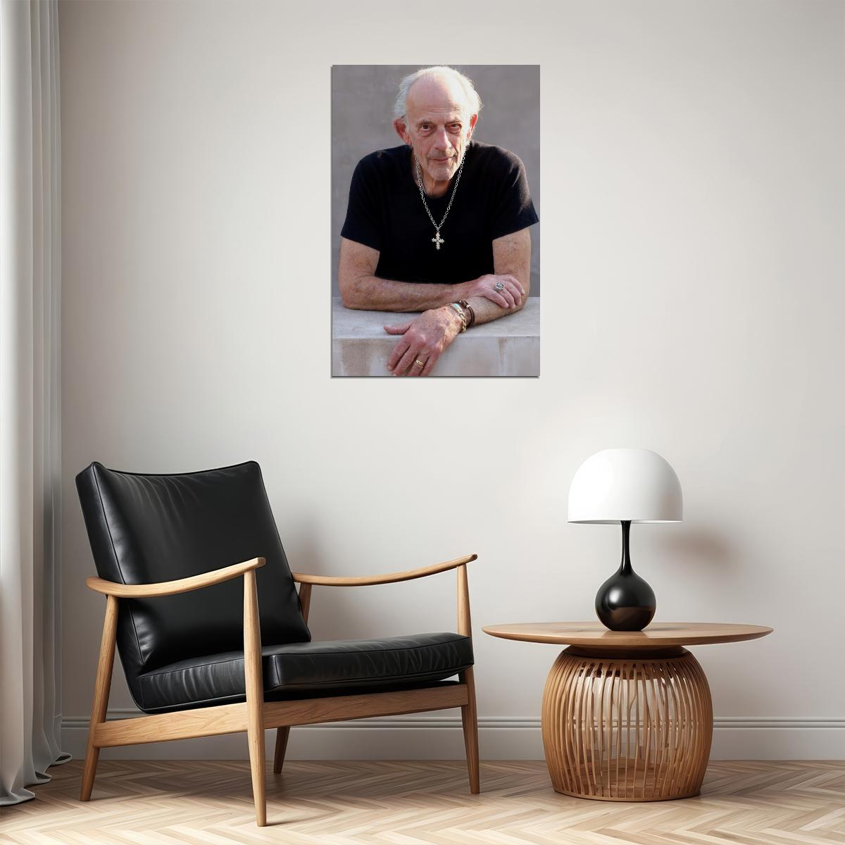 Christopher Lloyd Modern Portrait Poster Legendary Actor Recent Photo Classic Hollywood Icon Wall Art Print Old Hollywood Aesthetic Wall Decor