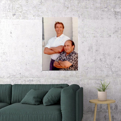 Danny DeVito Twins Movie Poster 1988 Iconic Comedy Duo With Arnold Schwarzenegger Classic Hollywood Wall Art Print Old Hollywood Aesthetic Wall Decor