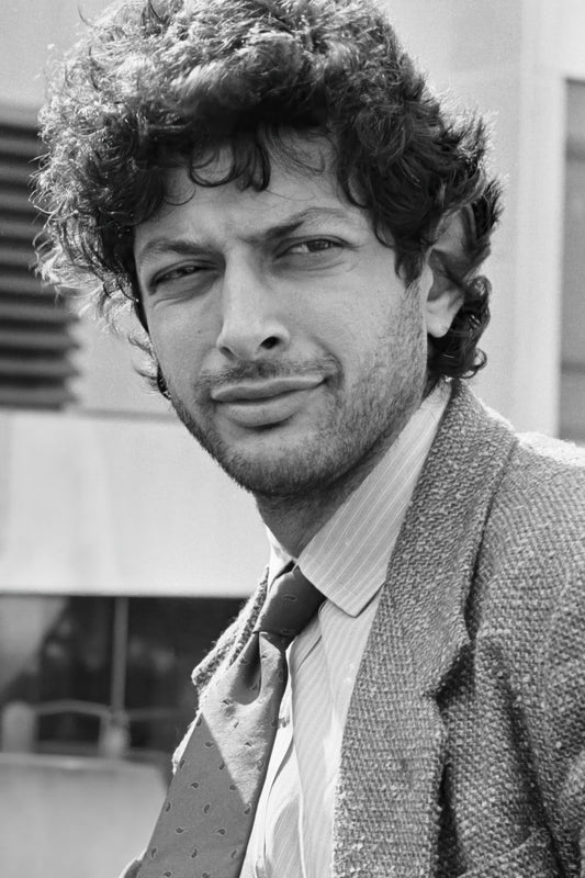 Jeff Goldblum Young Portrait Poster 1980s Classic Hollywood Actor Print Vintage Black And White Wall Art Old Hollywood Aesthetic Wall Decor