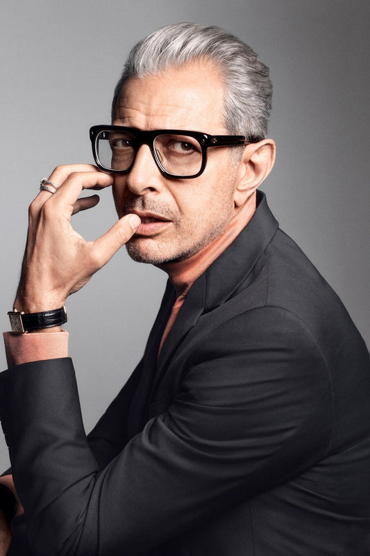 Jeff Goldblum Modern Portrait Poster Stylish Hollywood Actor Recent Glamorous Look Fashion Icon Wall Art Print Old Hollywood Aesthetic Wall Decor