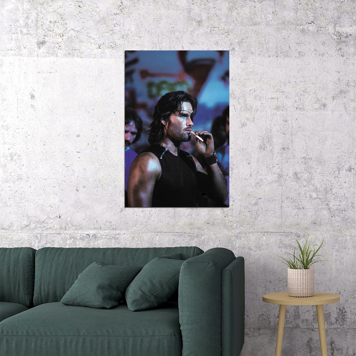 Kurt Russell Escape from New York Movie Poster 1981 Iconic Action Film Snake Plissken Hollywood Wall Art Print Old Hollywood Aesthetic Wall Decor