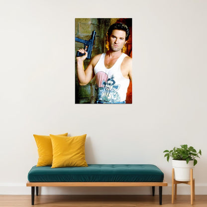 Kurt Russell Big Trouble in Little China Poster 1986 Classic Action Comedy Movie Iconic Hollywood Star Wall Art Print Old Hollywood Aesthetic Wall Decor