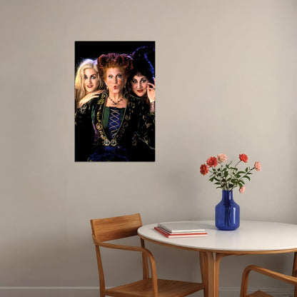 Bette Midler Hocus Pocus Cast Poster Iconic 1993 Comedy Film Halloween Witches Classic Wall Art Print Old Hollywood Aesthetic Wall Decor