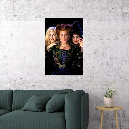 Bette Midler Hocus Pocus Cast Poster Iconic 1993 Comedy Film Halloween Witches Classic Wall Art Print Old Hollywood Aesthetic Wall Decor