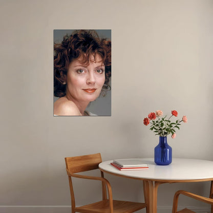Susan Sarandon Glamorous Portrait Poster Legendary Actress 1980s Classic Hollywood Film Star Wall Art Print Old Hollywood Aesthetic Wall Decor - xonomax