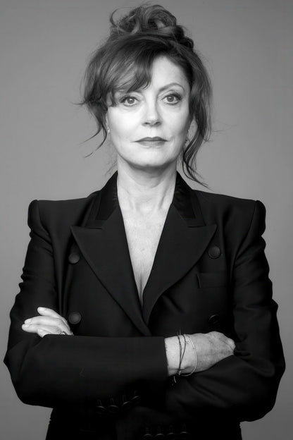 Susan Sarandon Modern Portrait Poster Recent Photo Hollywood Legend Black And White Classic Style Wall Art Print Old Hollywood Aesthetic Wall Decor