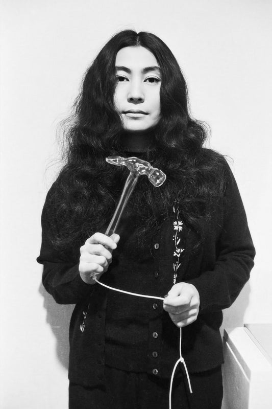 Yoko Ono Black And White Portrait Poster Iconic Artist 1970s Cultural Icon Avant-Garde Music Legend Wall Art Print Old Hollywood Aesthetic Wall Decor