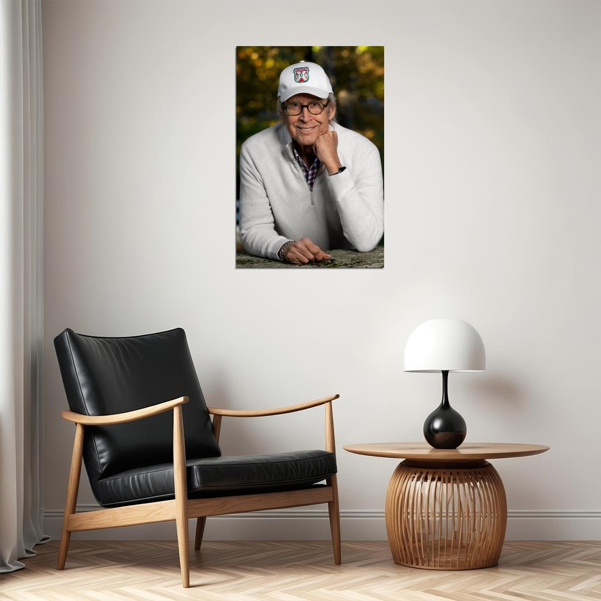 Chevy Chase Modern Portrait Poster Legendary Actor Recent Photo Classic Hollywood Comedy Icon Wall Art Print Old Hollywood Aesthetic Wall Decor