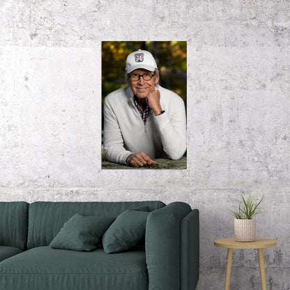 Chevy Chase Modern Portrait Poster Legendary Actor Recent Photo Classic Hollywood Comedy Icon Wall Art Print Old Hollywood Aesthetic Wall Decor