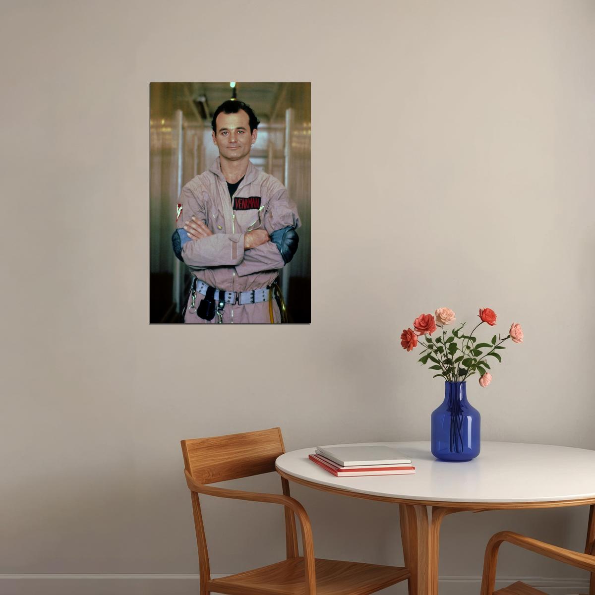 Bill Murray Ghostbusters Movie Poster 1984 Iconic Sci-Fi Comedy Film Venkman Print Hollywood Legend Wall Art Old Hollywood Aesthetic Wall Decor