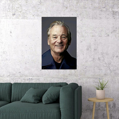 Bill Murray Modern Portrait Poster Legendary Hollywood Actor Recent Photo Comedy Icon Wall Art Print Old Hollywood Aesthetic Wall Decor - xonomax