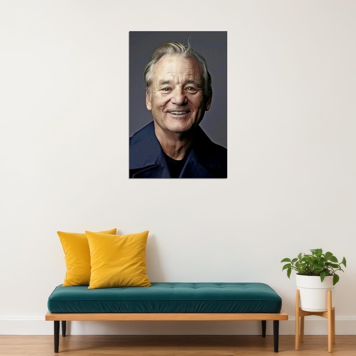 Bill Murray Modern Portrait Poster Legendary Hollywood Actor Recent Photo Comedy Icon Wall Art Print Old Hollywood Aesthetic Wall Decor - xonomax