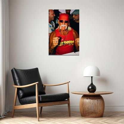 Hulk Hogan Hulkamania Poster Classic Wrestling Champion Iconic 1980s Star Hollywood Legend Wall Art Print Old Hollywood Aesthetic Wall Decor