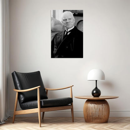 Malcolm McDowell Black And White Portrait Poster Iconic Actor Hollywood Star Classic Film Legend Wall Art Print Old Hollywood Aesthetic Wall Decor