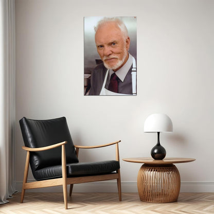 Malcolm McDowell Modern Portrait Poster Legendary Actor Recent Photo Hollywood Icon Classic Film Star Wall Art Print Old Hollywood Aesthetic Wall Decor