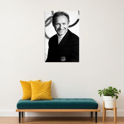 Gene Hackman Young Portrait Poster 1960s Early Career Classic Hollywood Actor Black And White Wall Art Print Old Hollywood Aesthetic Wall Decor - xonomax